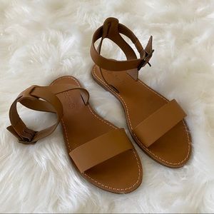 Madewell Boardwalk Ankle Strap Leather Sandals Sz6